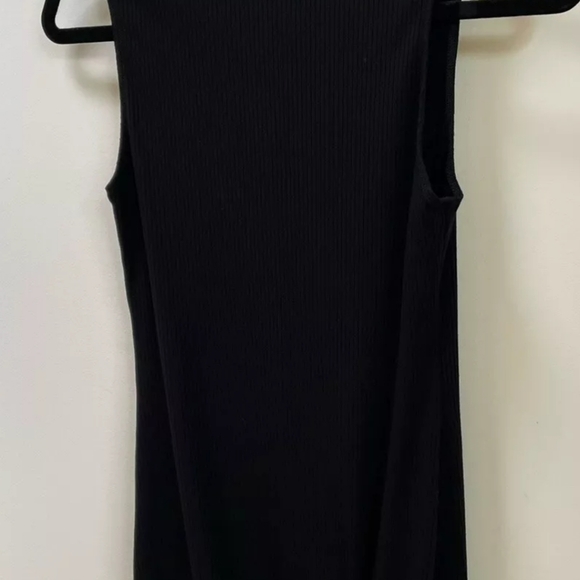 Reformation Little Black Dress Women's Size S With Side Slit Ruched - Picture 5 of 9